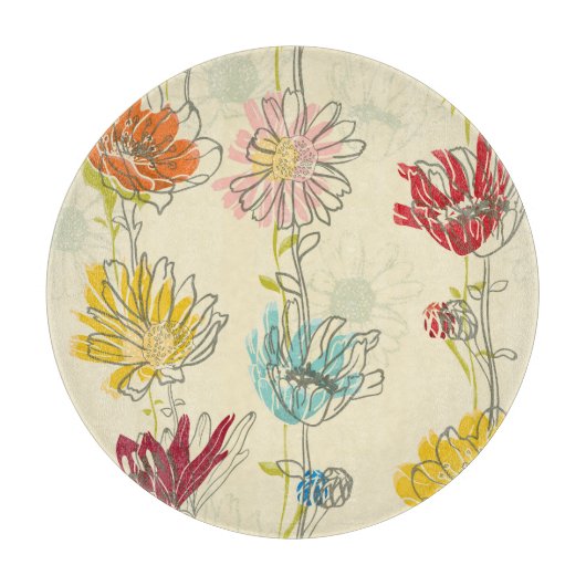 Planche À Découper Motif floral à main (Devant)