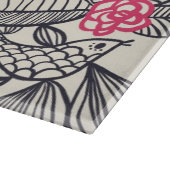 Planche À Découper Motif floral avec des oiseaux de bande dessinée (Coin)