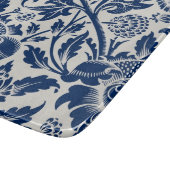 Planche À Découper Motif floral bleu complexe sur fond clair (Coin)
