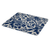 Planche À Découper Motif floral bleu complexe sur fond clair (Coin)