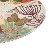 Planche À Découper Motif floral dans le rétro style 4 (Coin)