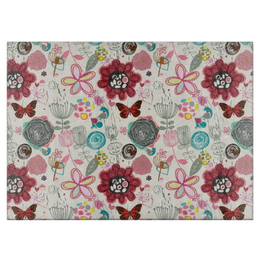 Planche À Découper Motif floral dans le rétro style 5 (Devant)