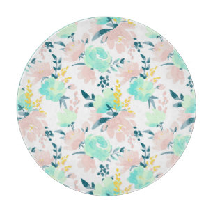 Planche À Découper Motif floral d'aquarelle