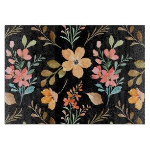 Planche À Découper Motif floral de surface - Aquarelle de mode printe