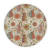 Planche À Découper Motif floral d'été fait de feuille (Devant)