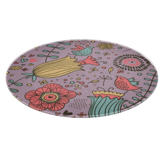 Planche À Découper Motif floral élégant avec des fleurs (Coin)