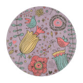 Planche À Découper Motif floral élégant avec des fleurs (Devant)