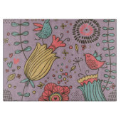 Planche À Découper Motif floral élégant avec des fleurs (Devant)