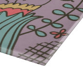 Planche À Découper Motif floral élégant avec des fleurs (Coin)