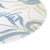 Planche À Découper Motif floral en bleu ardoise (Coin)