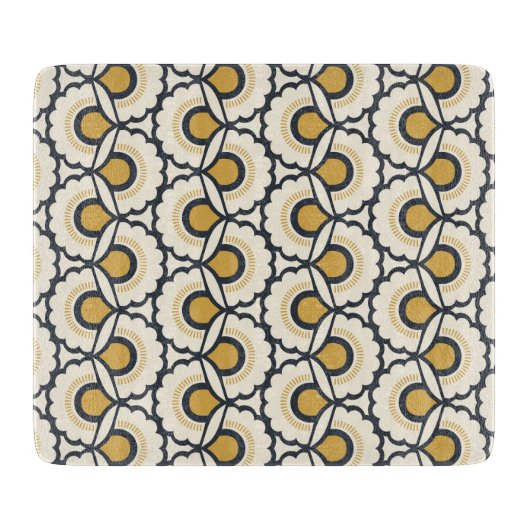 Planche À Découper Motif floral géométrique (Devant)