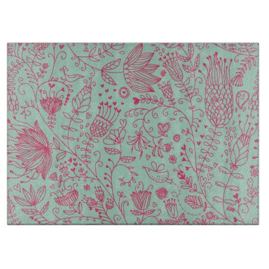 Planche À Découper Motif floral mignon d'été (Devant)