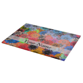 Planche À Découper Motif floral multicolore