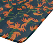 Planche À Découper Motif floral orange fluide (Coin)