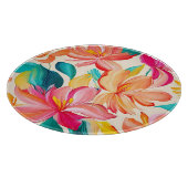 Planche À Découper Motif floral peint vibrant (Coin)