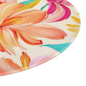 Planche À Découper Motif floral peint vibrant (Coin)