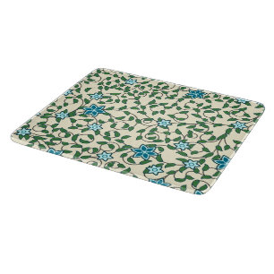 Planche À Découper Motif floral sans couture sur fond beige