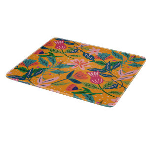 Planche À Découper Motif floral tropical moderne