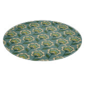 Planche À Découper Motif floral turquoise et jaune (Coin)