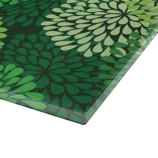 Planche À Découper Motif floral vert (Coin)