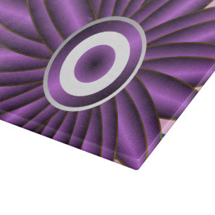 Planche À Découper Motif Floral Violet Design Fleur Moderne Abstraite