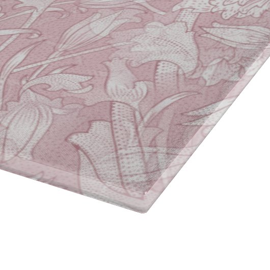 Planche À Découper Motif Floral William Morris en rose (Coin)