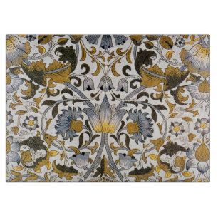 Planche À Découper Motif floral William Morris Lodden : bleu or