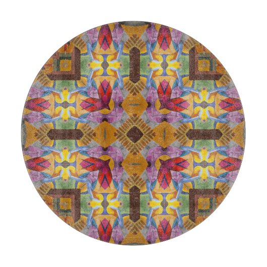 Planche À Découper Motif fractal des Coeurs arabes (Devant)