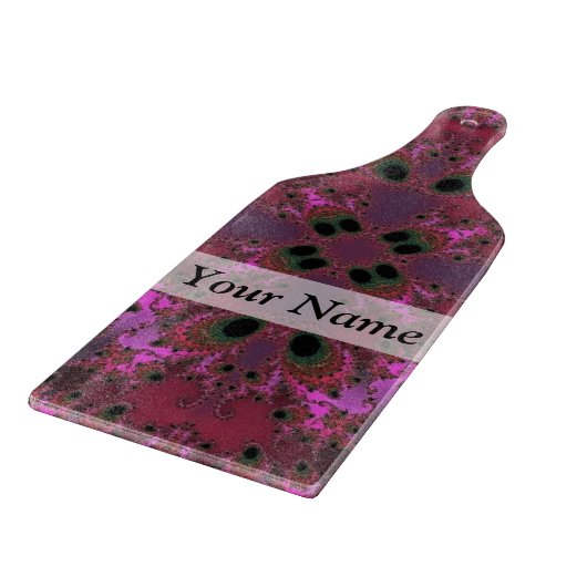 Planche À Découper Motif fractal numérique magenta (Coin)