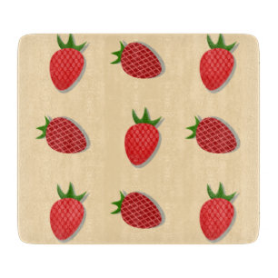 Planche À Découper Motif fraise pour des fruits d'été bonne ambiance