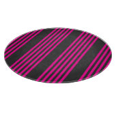 Planche À Découper Motif Fuchsia et charbon de bois cinq bandes (Coin)