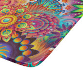 Planche À Découper Motif funky rétro Abstrait Bohème (Coin)