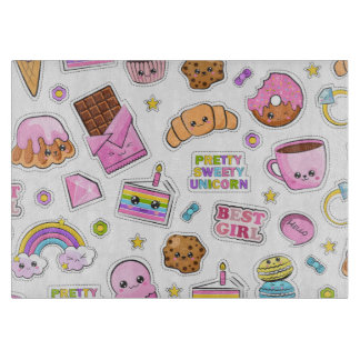 Planche À Découper Motif Funny Unicorn Magique Arc-en-ciel mou