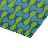Planche À Découper Motif géométrique Abstrait rétro en bleu et vert (Coin)