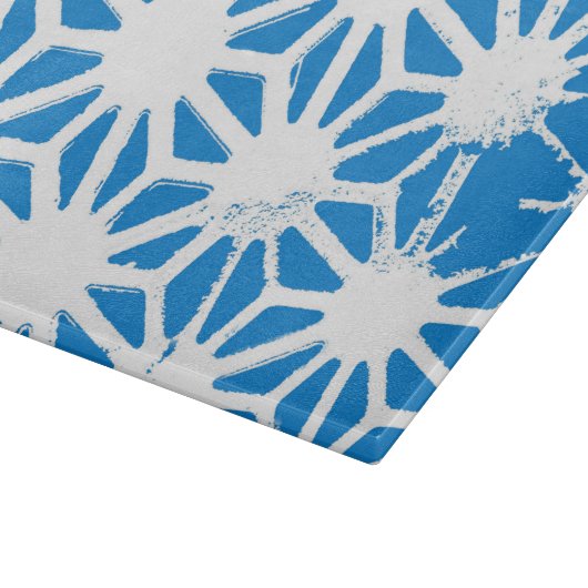 Planche À Découper Motif géométrique bleu (Coin)