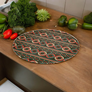 Planche À Découper Motif géométrique couleur vintage