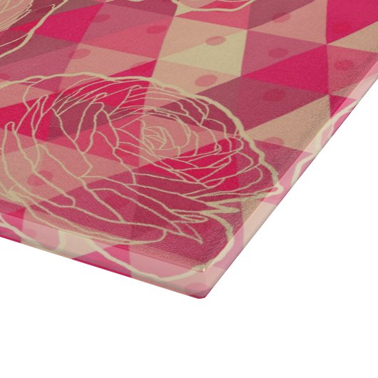 Planche À Découper motif géométrique de fleurs (Coin)