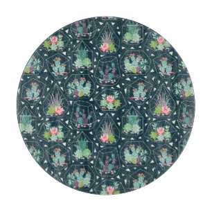 Planche À Découper Motif géométrique de Succulents