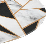 Planche À Découper motif géométrique Marbre blanc en or (Coin)