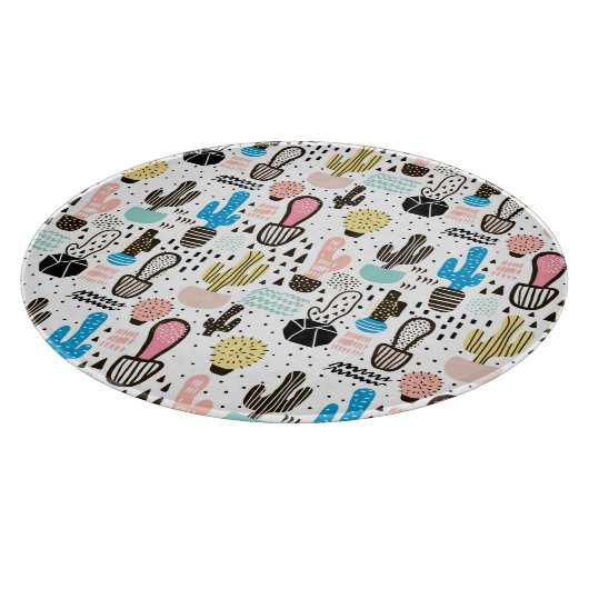 Planche À Découper Motif géométrique moderne de Cactus (Coin)