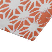 Planche À Découper Motif géométrique orange et blanc (Coin)