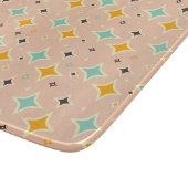 Planche À Découper Motif géométrique rétro avec sarcelle, orange, noi (Coin)