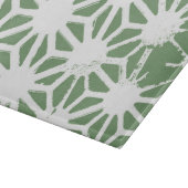 Planche À Découper Motif géométrique vert et blanc olive (Coin)