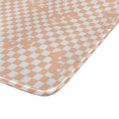 Planche À Découper Motif Gingham Cerise Fuzz pêche (Coin)