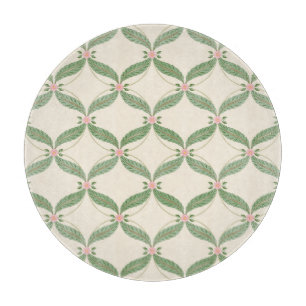 Planche À Découper Motif Grille Fleurs Feuilles simples