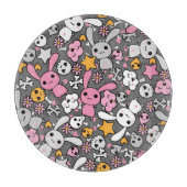 Planche À Découper motif gris de kawaii (Devant)