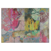 Planche À Découper Motif grunge floral d'art (Devant)