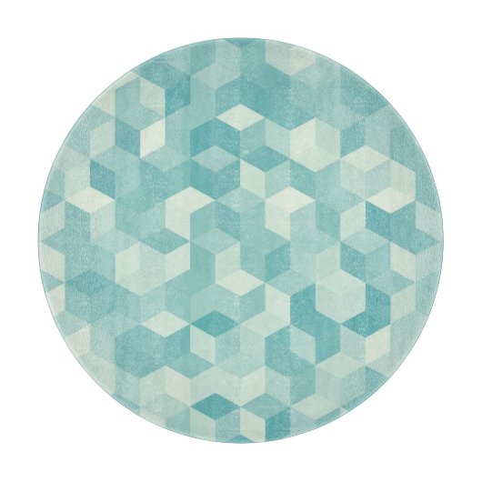 Planche À Découper Motif Hexagonal bleu sans fil (Devant)