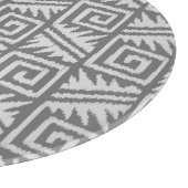 Planche À Découper Motif Ikat Aztec - Nuances de gris / gris (Coin)
