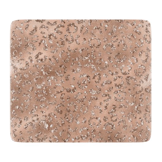 Planche À Découper Motif imprimé peau de léopard guépard noir mignon (Devant)